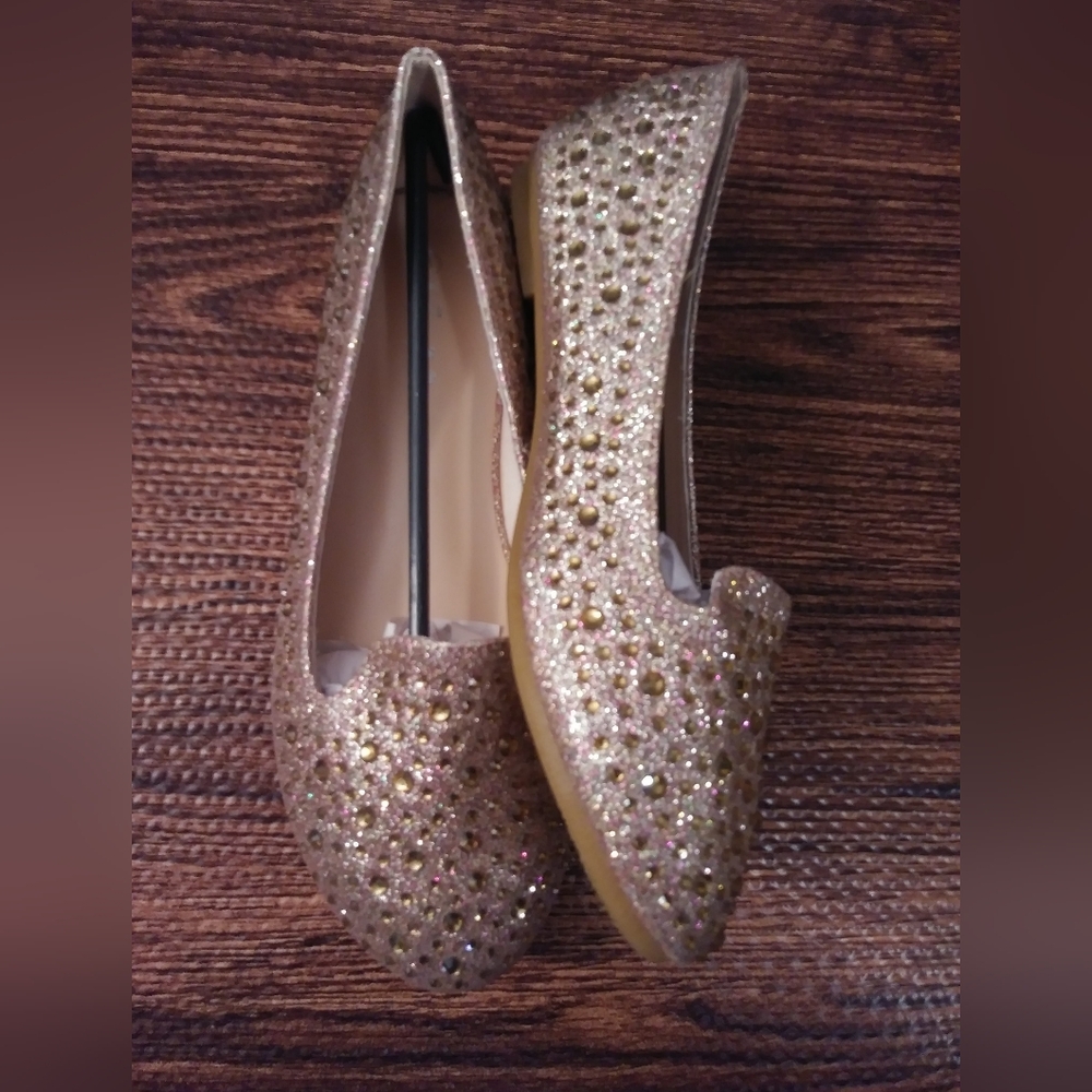 Rose Gold Glitter Dress Shoes